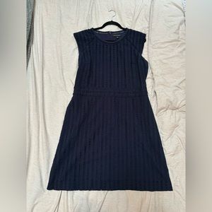 Navy Eyelet Banana Republic Sheath Dress